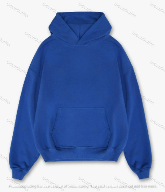 'Dark blue 'Oversized Plain Hoodie