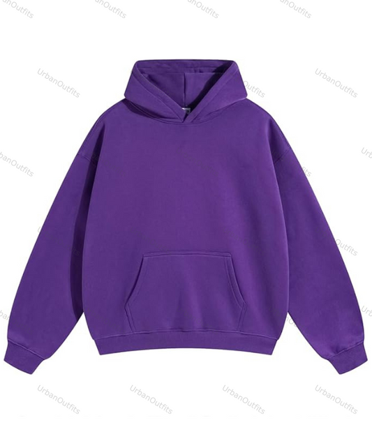 Dark purple Oversized Plain Hoodie