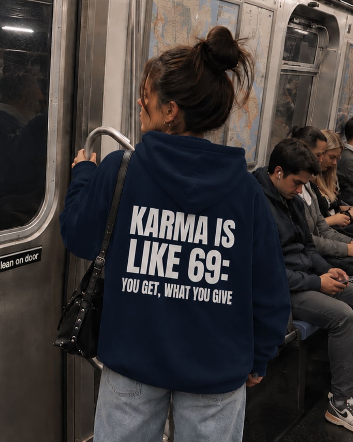 KARMA IS LIKE 69 - Women Oversized Hoodie