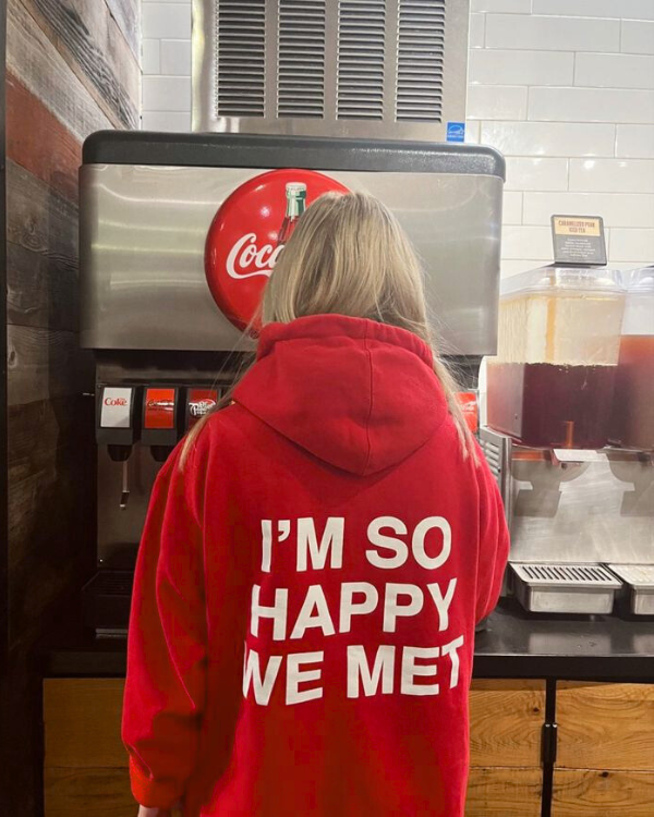 I'M HAPPY WE MET - Women Oversized Hoodie