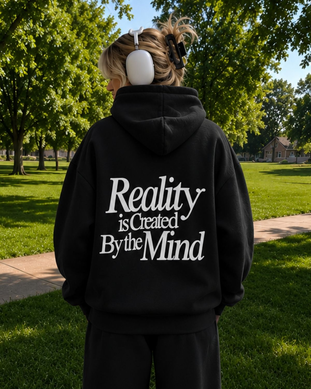 REALITY IS CREATED BY THE MIND - Women Oversized Hoodie