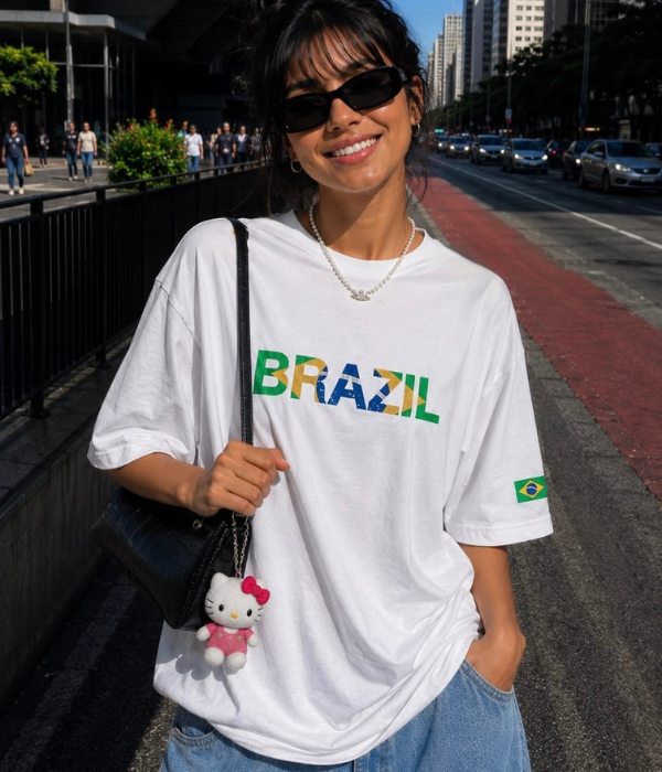 BRAZIL 🇧🇷 - Women Oversized T-shirt  [ Unisex ]