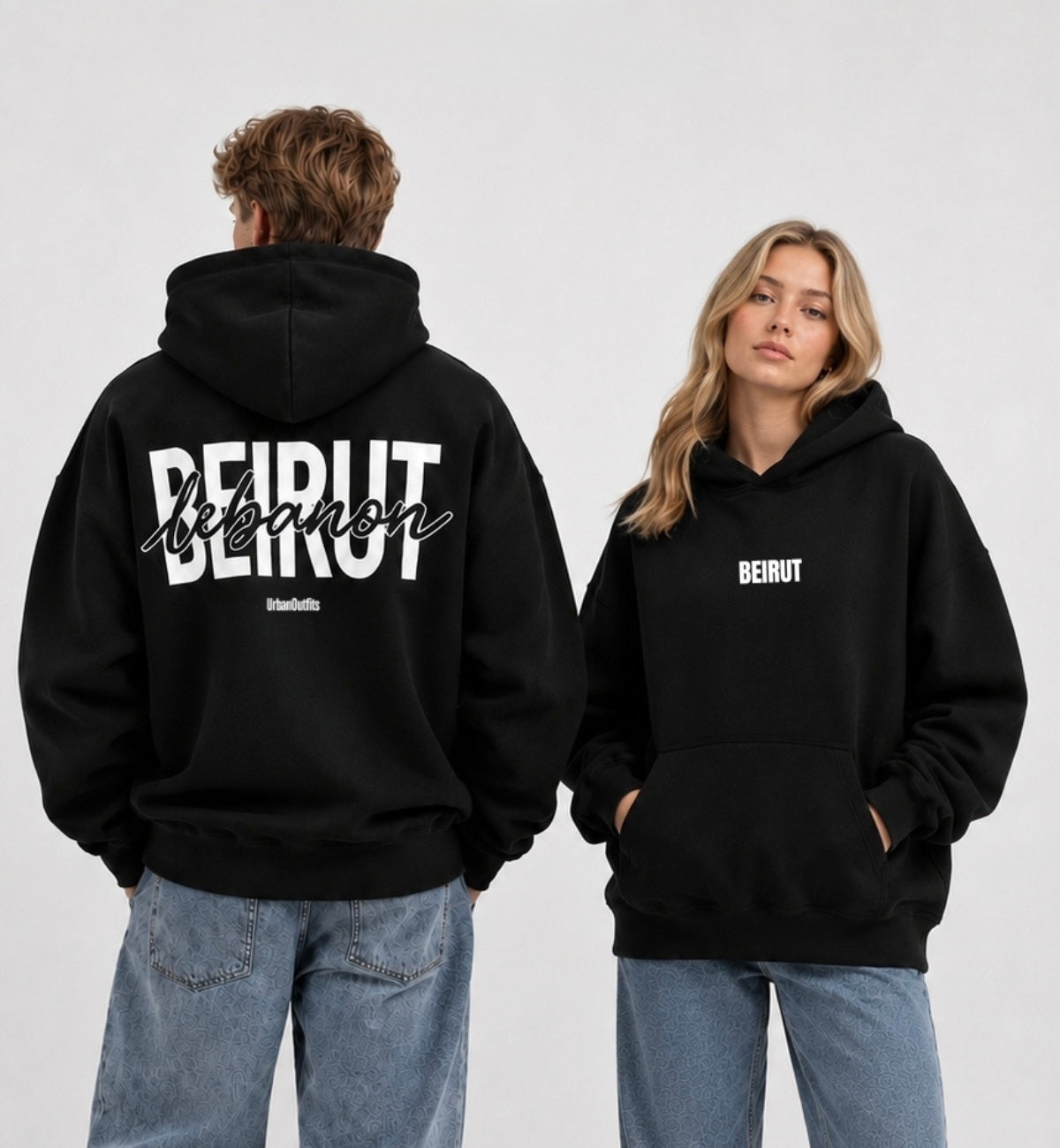 BEIRUT | LEBANON - Oversized Hoodie - Black [ Unisex ]