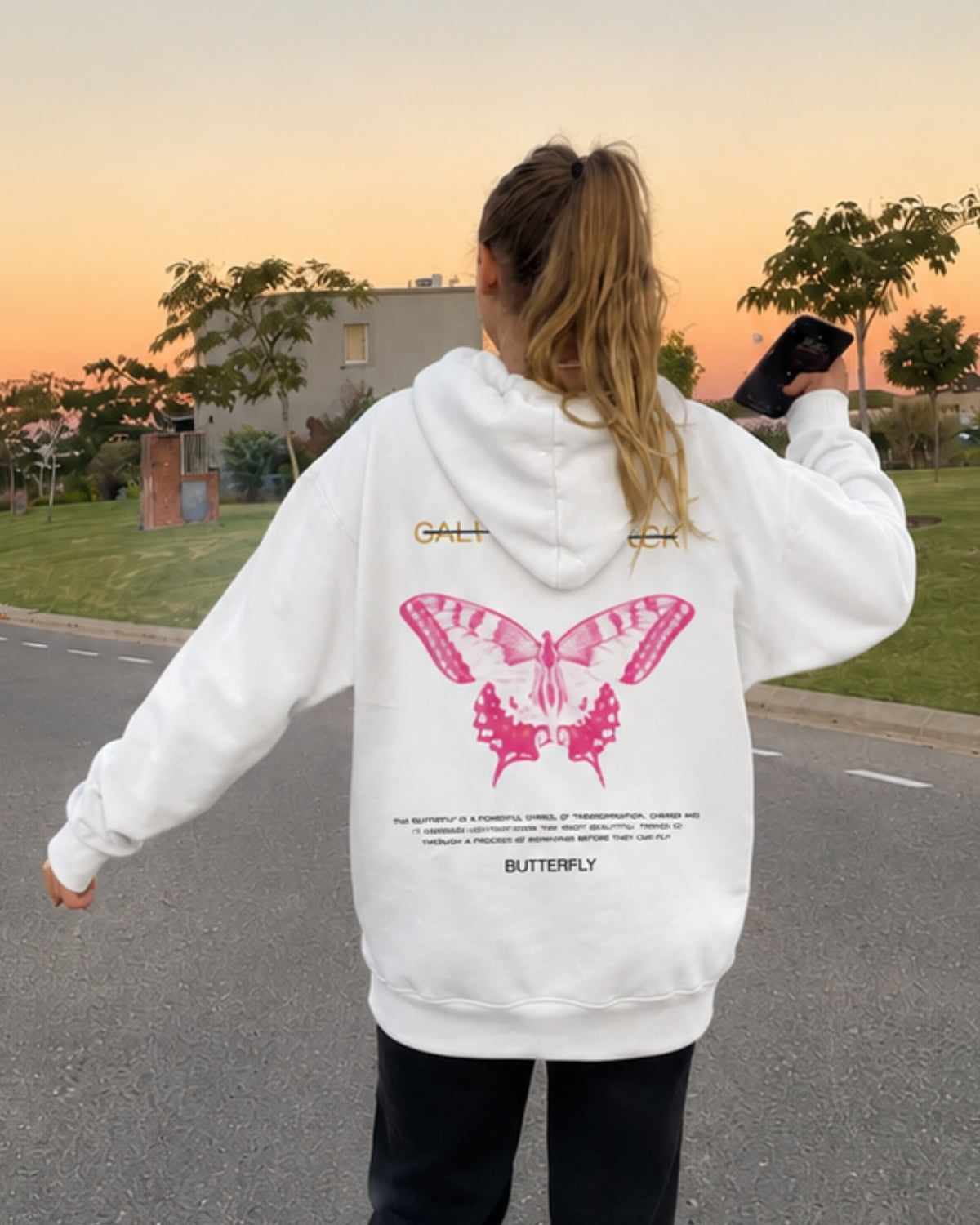 BUTTERFLY - Women Oversized Hoodie