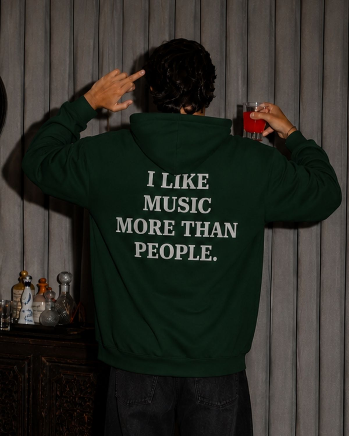 I LIKE MUSIC MORE THAN PEOPLE - Oversized Hoodie [ Unisex ]