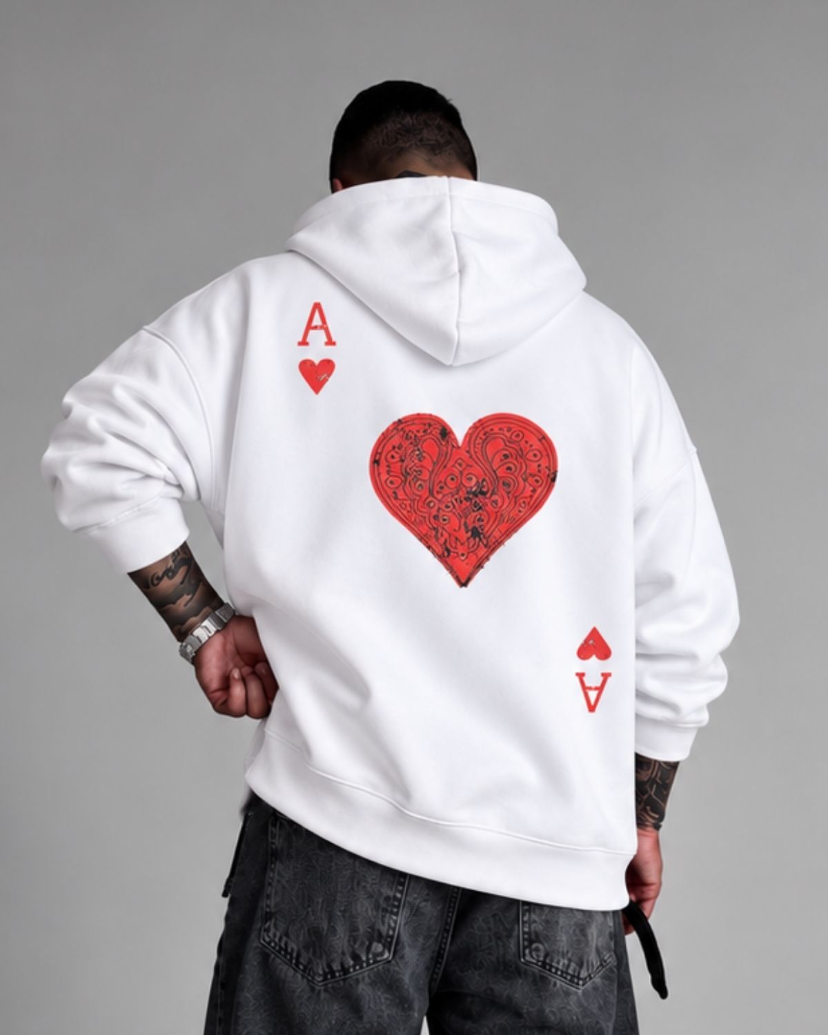 Ace of Hearts - Oversized Hoodie [ Unisex ]