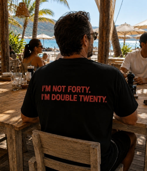 I'M NOT FORTY . I'M DOUBLE TWENTY  - Oversized T-shirt  [ Unisex ]