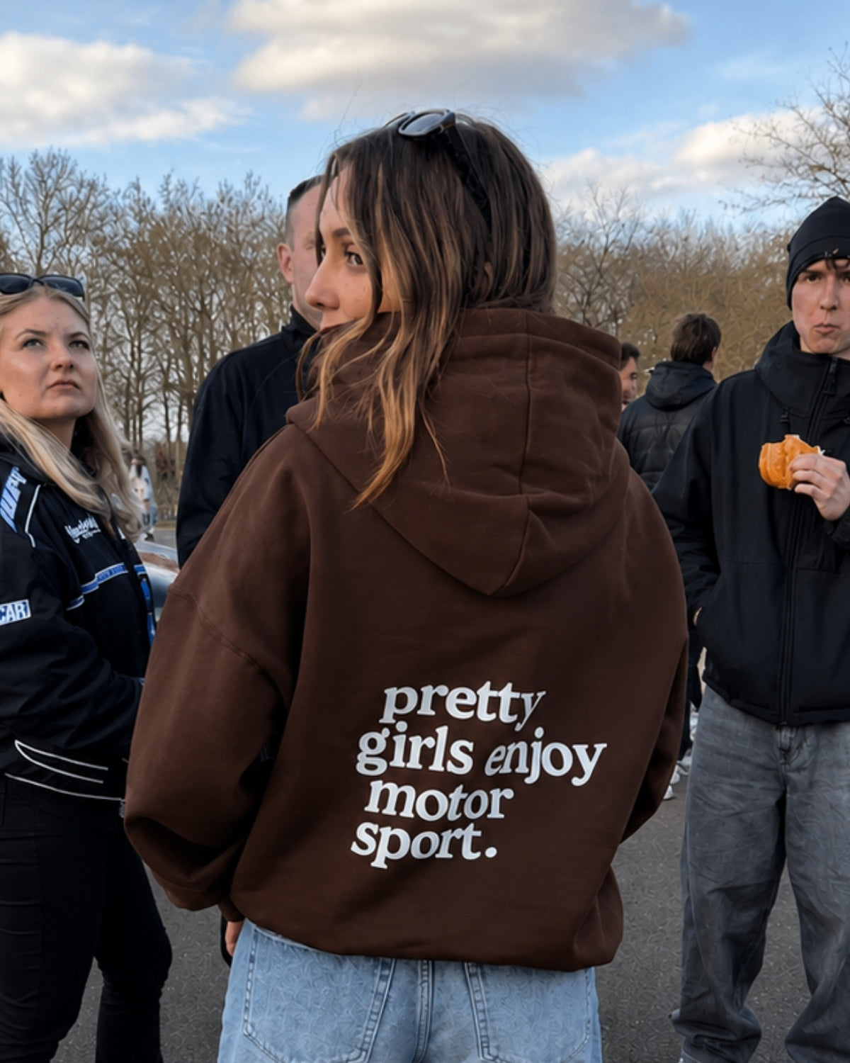 pretty girls enjoy motor sport - Women Oversized Hoodie