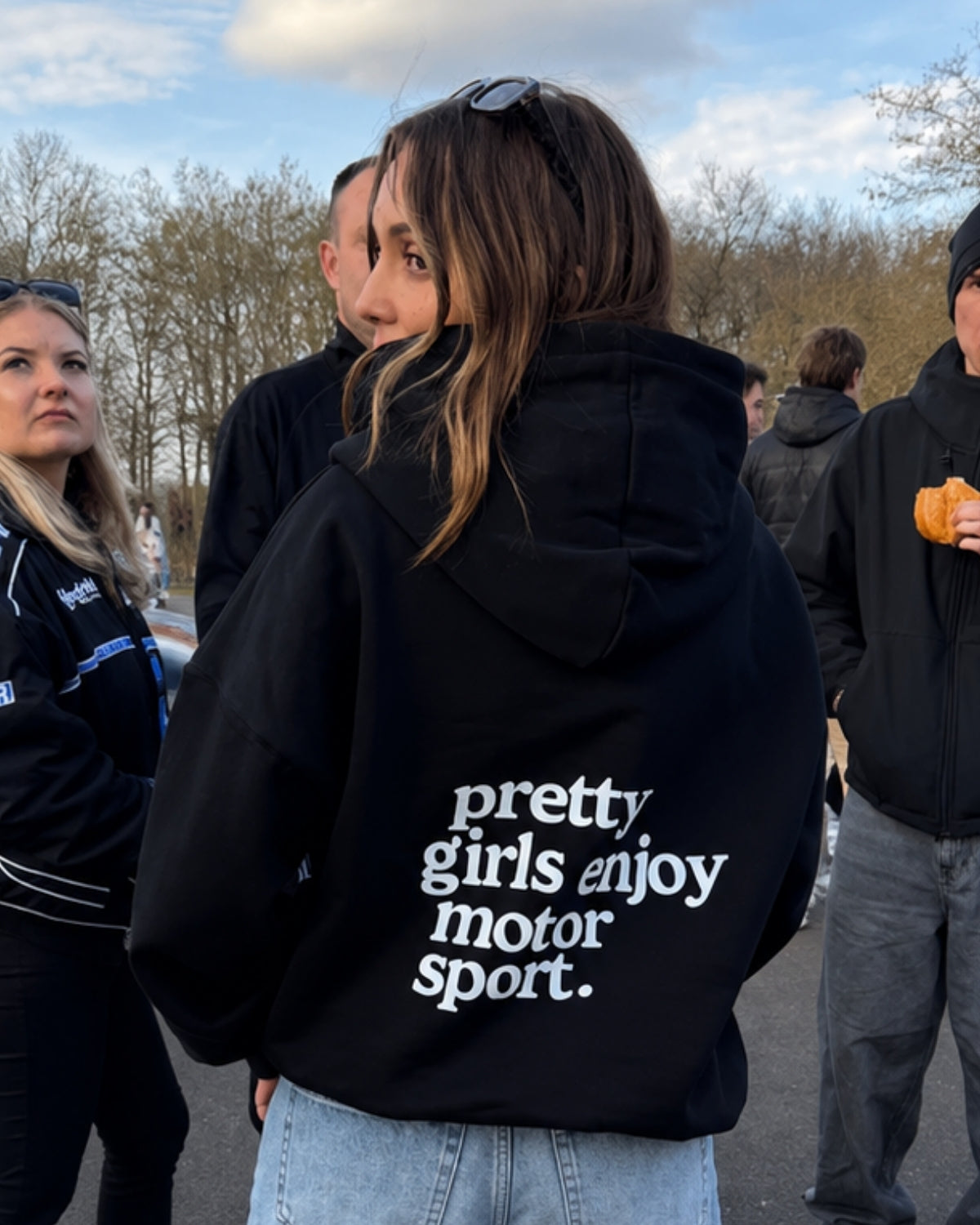 pretty girls enjoy motor sport - Women Oversized Hoodie
