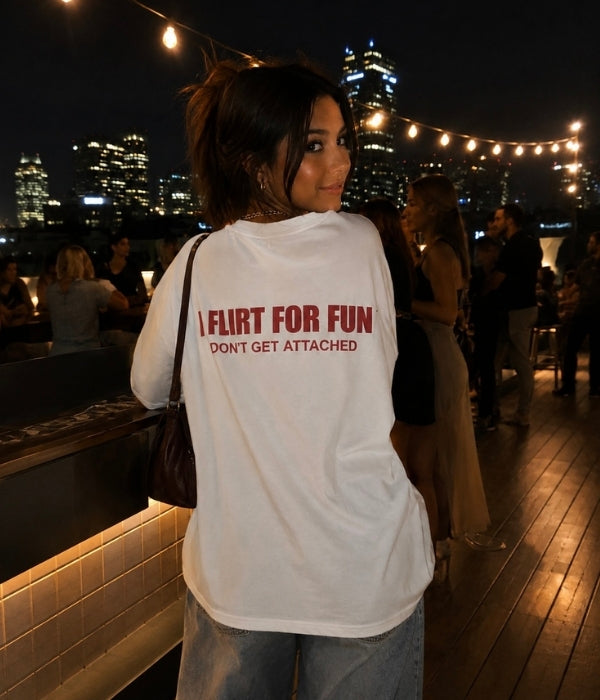I FLIRT FOR RUN - Women Oversized T-shirt