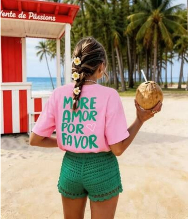MORE AMOR POR FAVOR - Women Oversized T-shirt