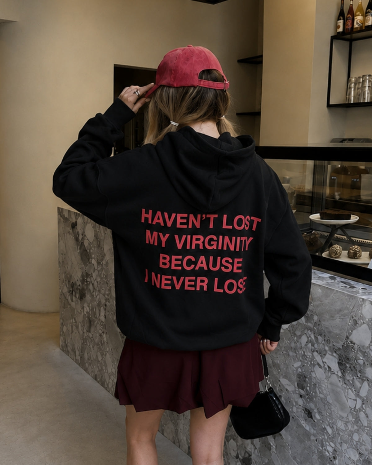 HAVEN'T LOST MY VIRGINITY BECAUSE I NEVER LOSE - Women Oversized Hoodie