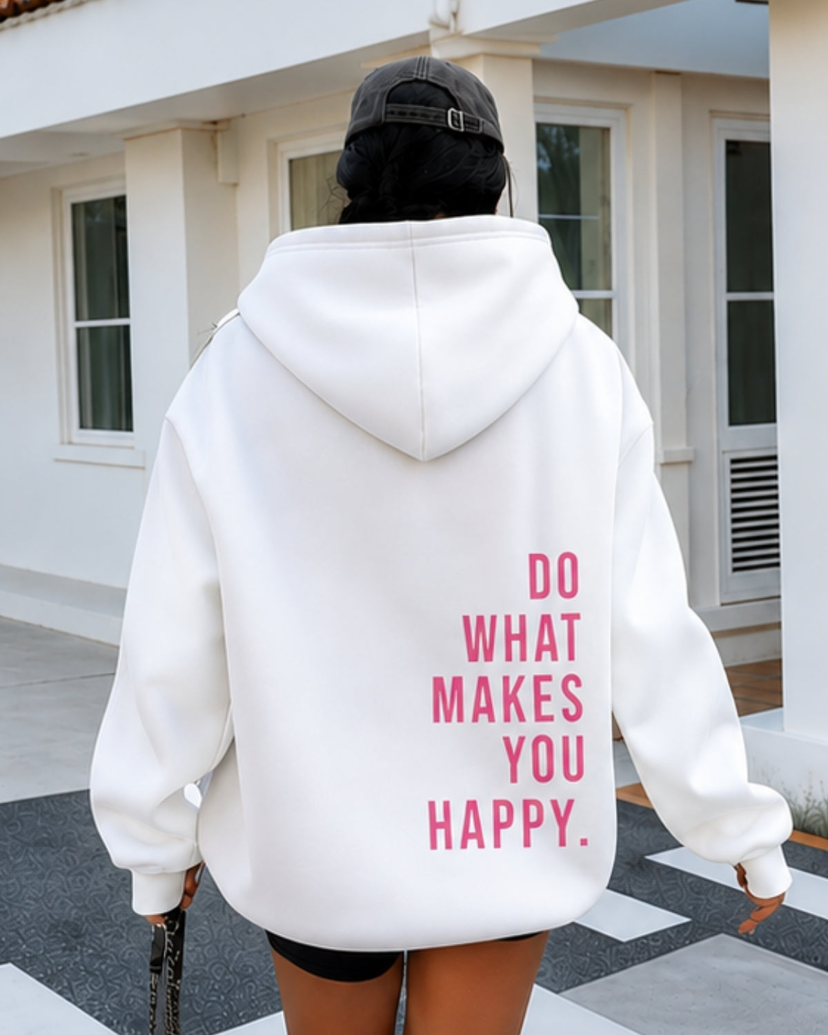 DO WHAT MAKES YOU HAPPY - Women Oversized Hoodie