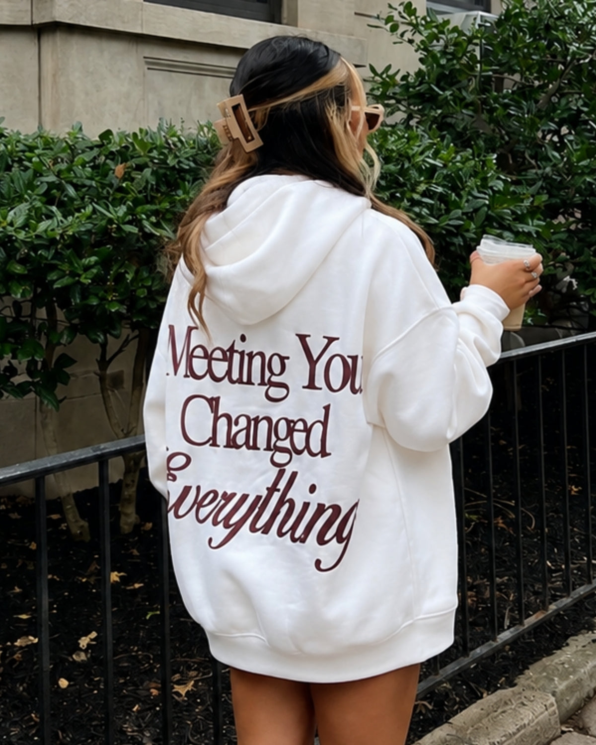 Meeting You Changed Everything - Women Oversized Hoodie