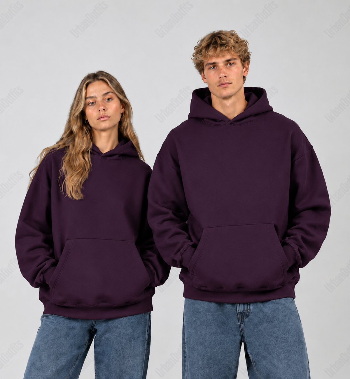 Basic Oversized Hoodie - BURGUNDY ( new shade )