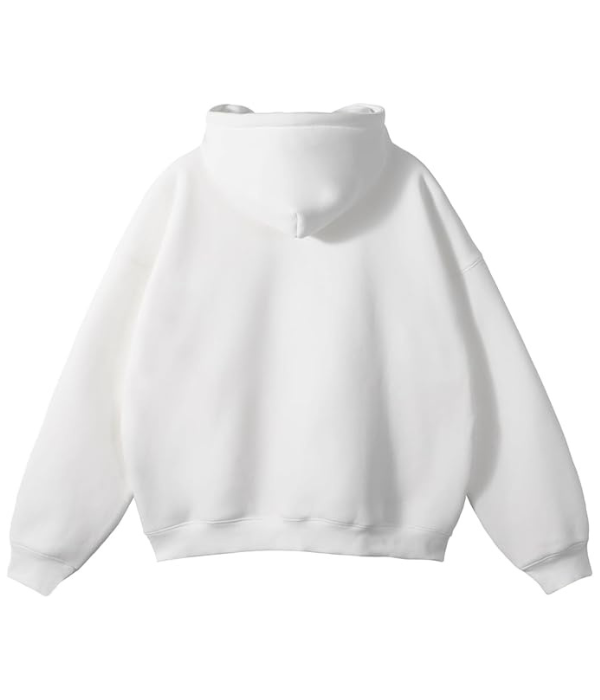 White Oversized Plain Hoodie