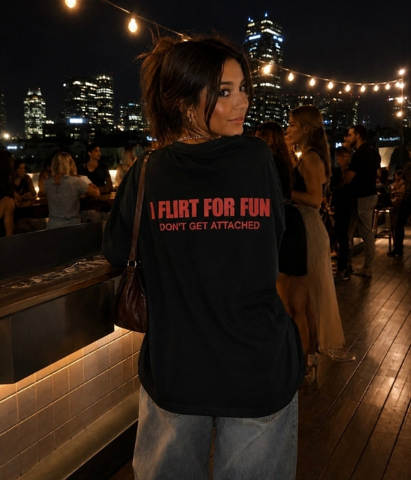 I FLIRT FOR RUN - Women Oversized T-shirt