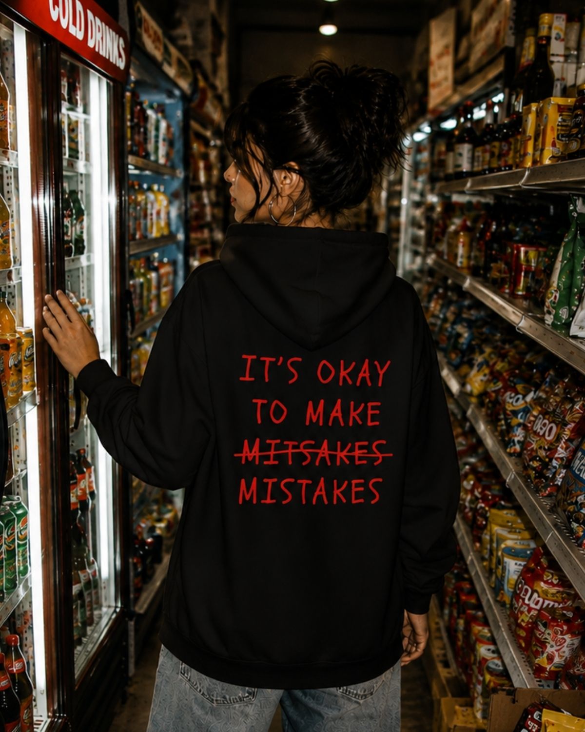 IT'S OKAY TO MAKE MISTAKES - Women Oversized Hoodie