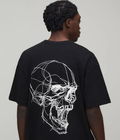 Scribble Skull  -  Men Oversized T-shirt [ Unisex ]