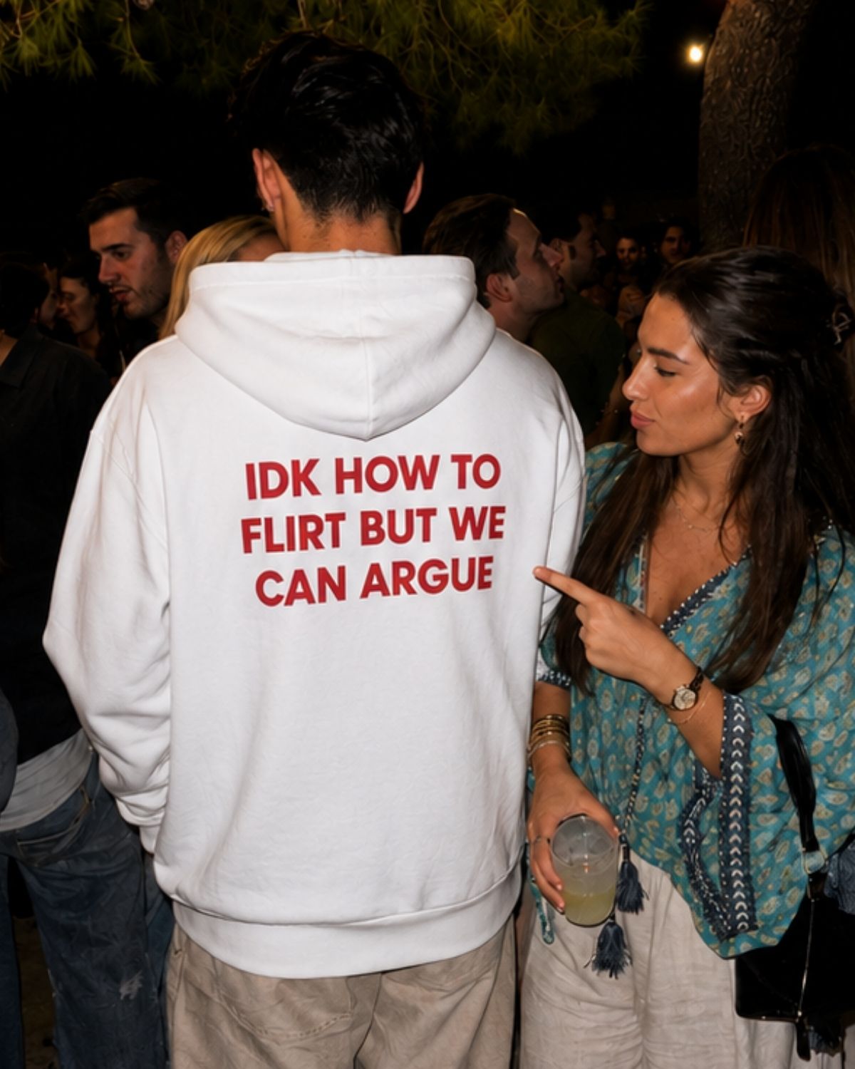 IDK HOW TO FLIRT BUT WE CAN ARGUE - Oversized Hoodie [ Unisex ]