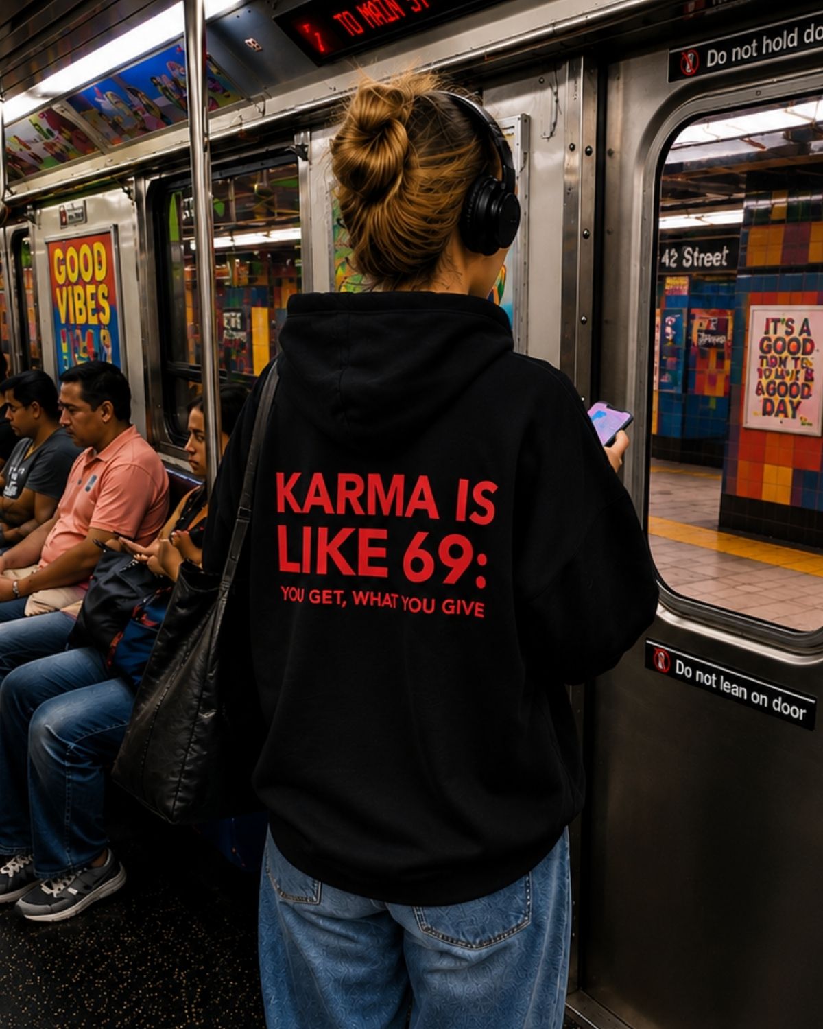 KARMA IS LIKE 69 - Women Oversized Hoodie