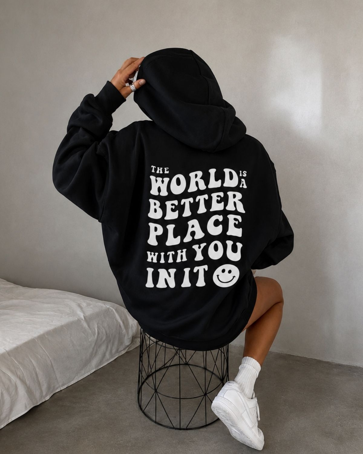 THE WORLD IS A BETTER PLACE - Women Oversized Hoodie