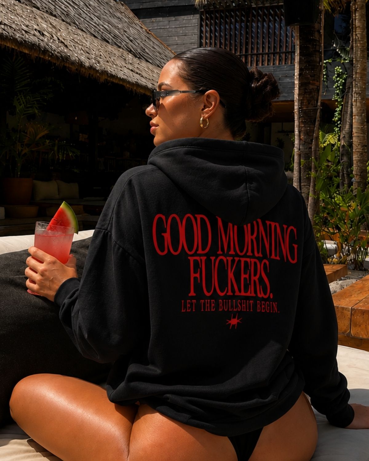 GOOD MORNING FUCKERS - Women Oversized Hoodie
