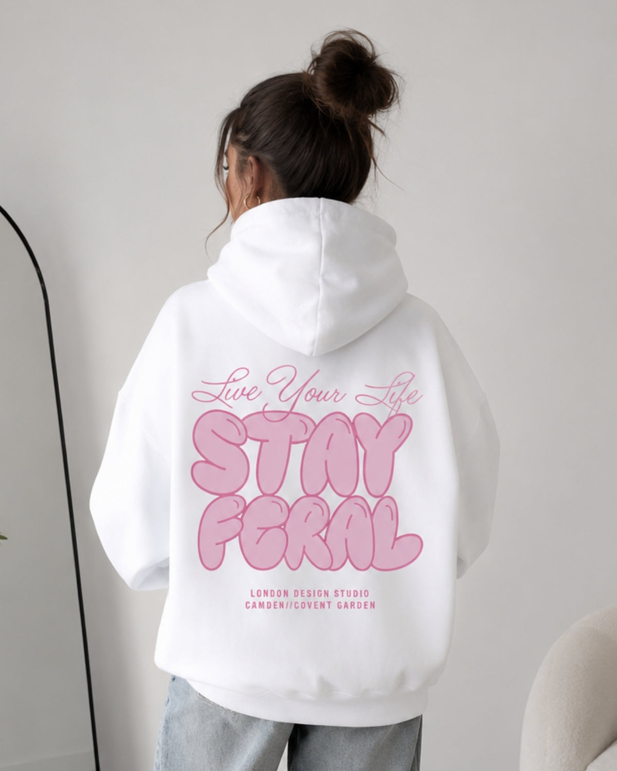 STAY FERAL - Women Oversized Hoodie