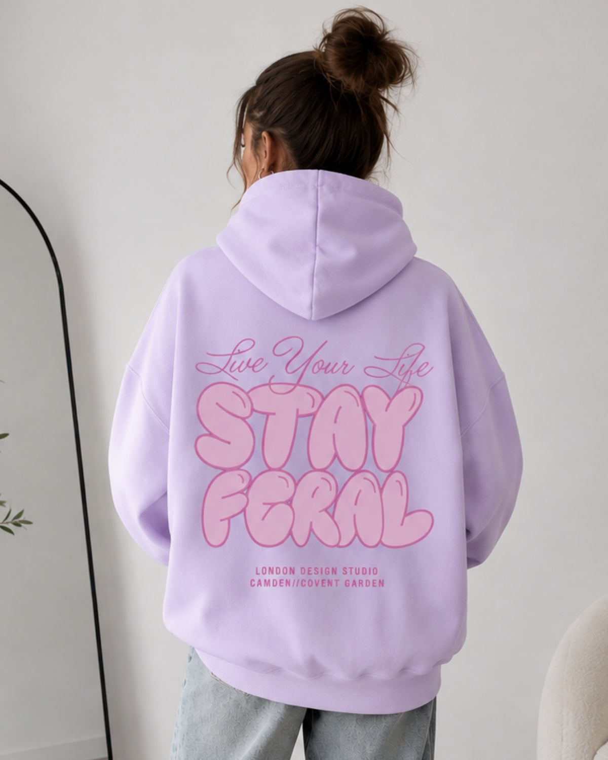 STAY FERAL - Women Oversized Hoodie