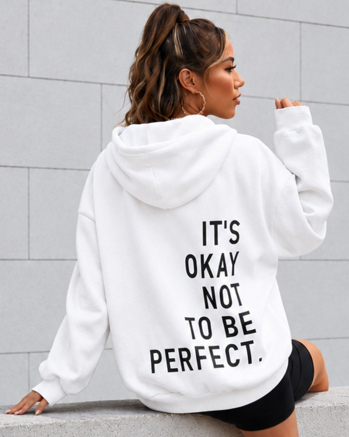 IT'S OKAY NOT TO BE PERFECT - Women Oversized Hoodie