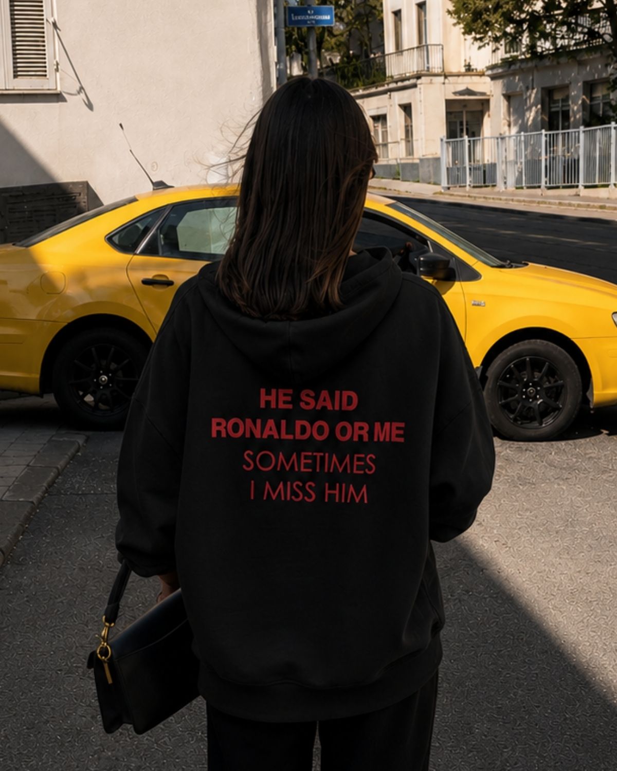 HE SAID RONALDO OR ME- Women Oversized Hoodie