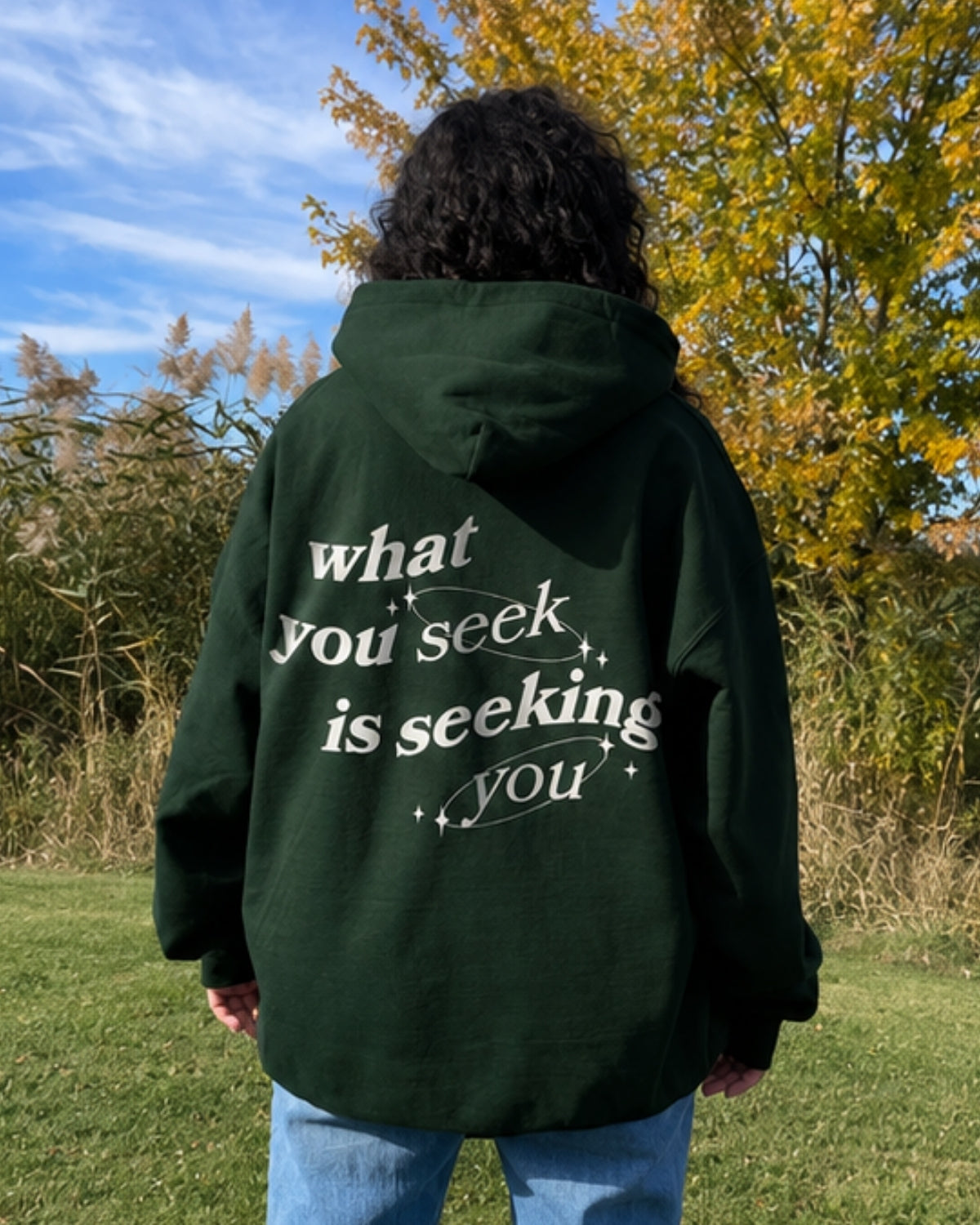 what you seek is seeking you - Women Oversized Hoodie