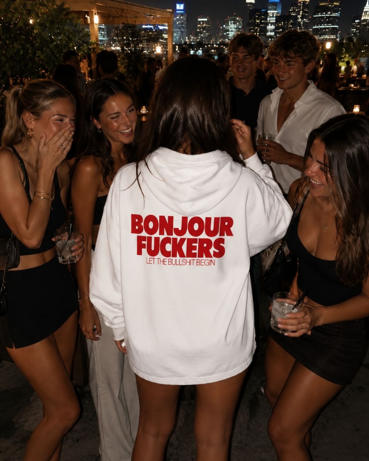 BONJOUR FUCKERS - Women Oversized Hoodie