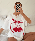 CHERRY - Women Oversized T-shirt