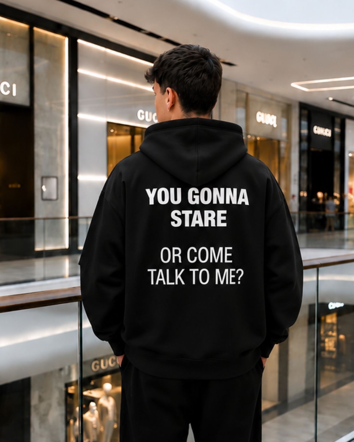 YOU GONNA STARE OR COME TALK TO ME- Oversized Hoodie [ Unisex ]