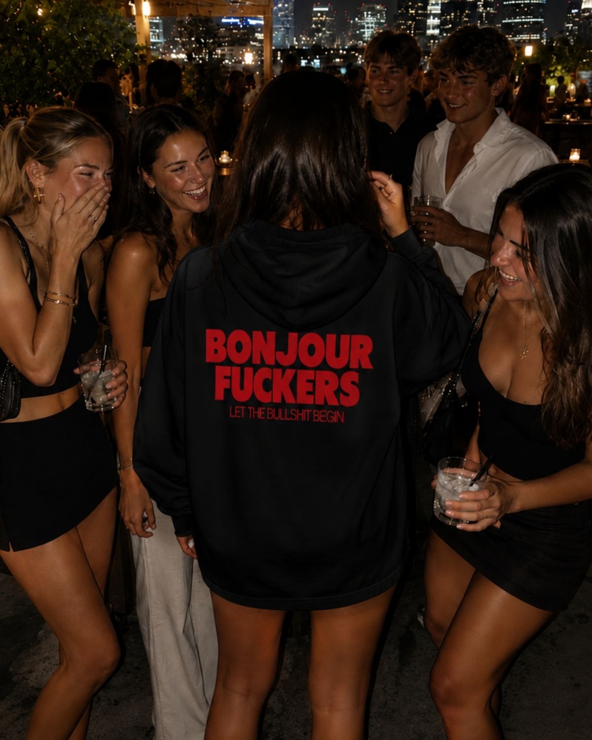 BONJOUR FUCKERS - Women Oversized Hoodie