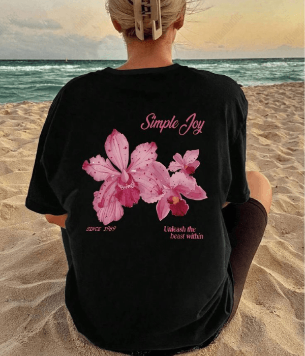 Simple Joy Pink Orchid - Women Oversized T-shirt