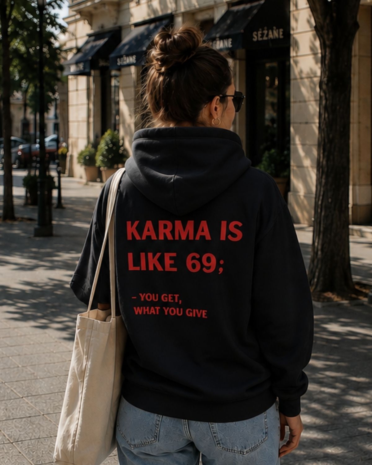 KARMA IS LIKE 69 - Women Oversized Hoodie