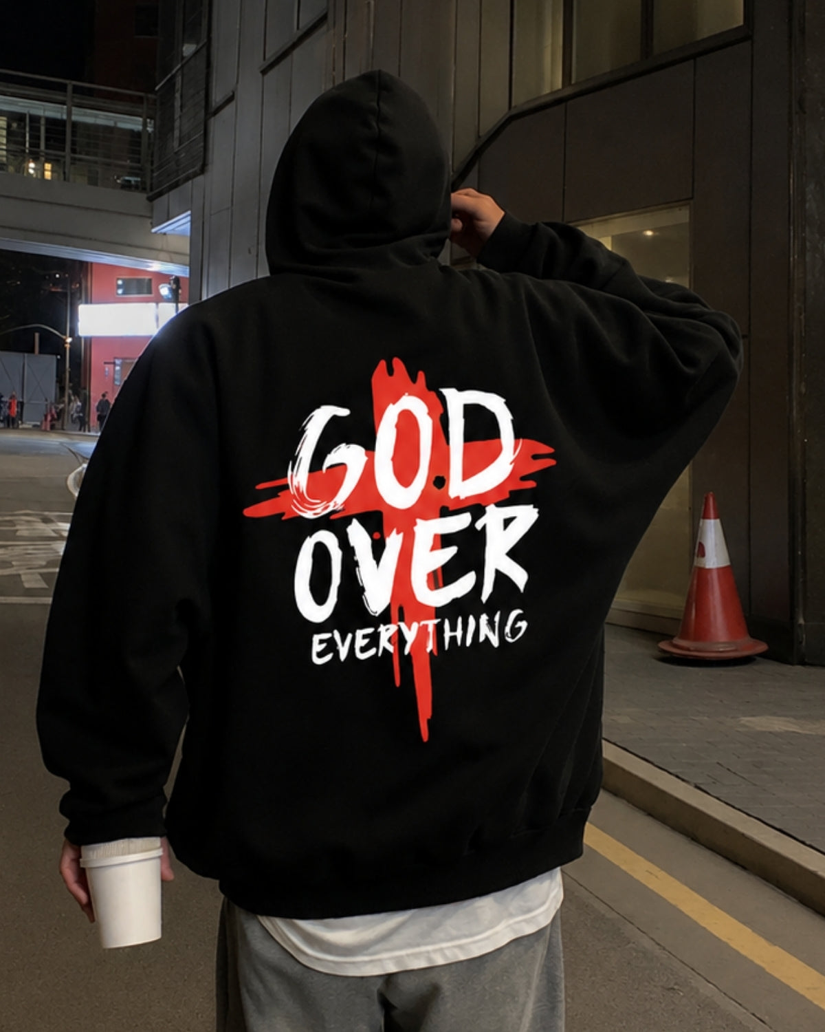 GOD OVER EVERYTHING - Oversized Hoodie [ Unisex ]