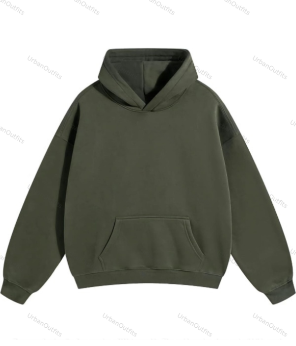 ' Olive Green ' Oversized Plain Hoodie