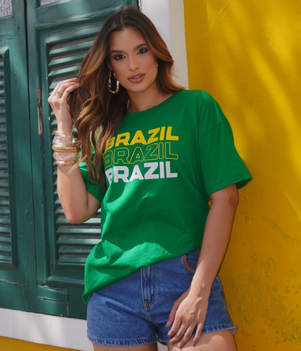 Brazil  - Women Oversized T-shirt  [ Unisex ]
