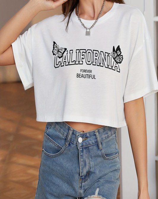 California Oversized Crop Top