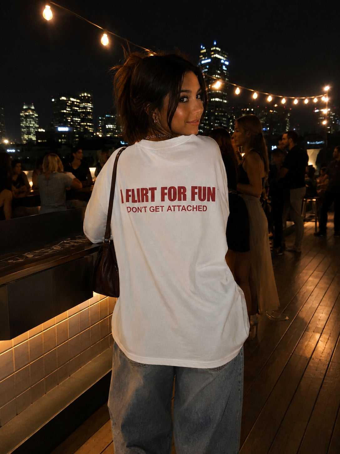 I FLIRT FOR RUN - Women Oversized T-shirt