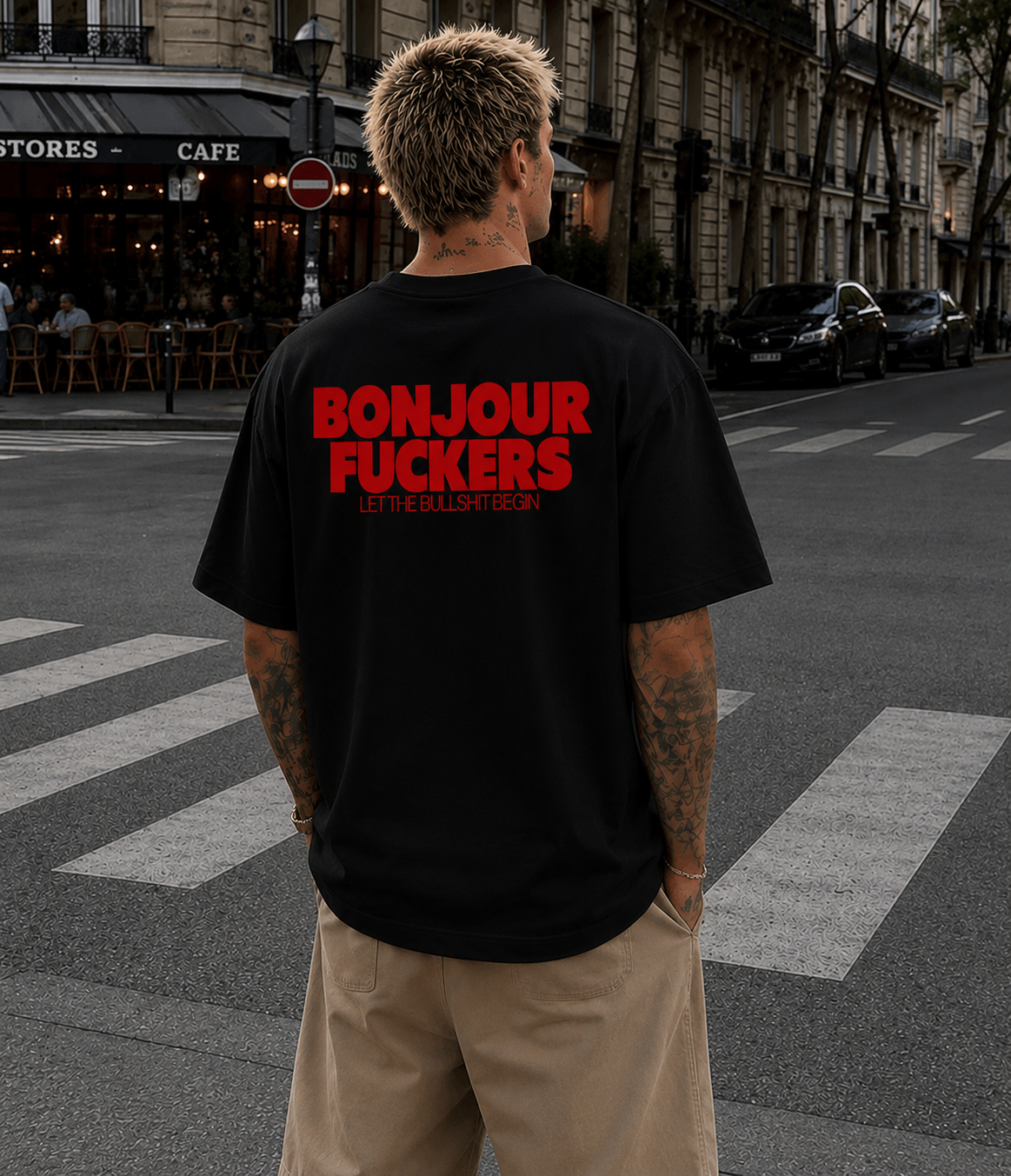 BONJOUR FUCKERS - Oversized T-shirt  [ Unisex ]