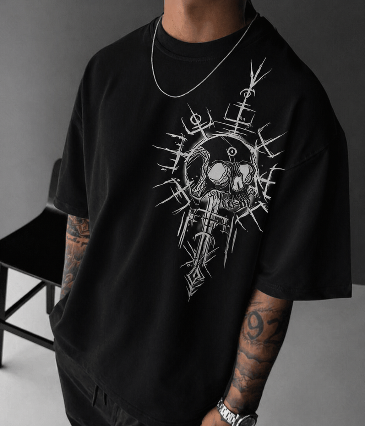Skull Viking- Men Oversized T-shirt