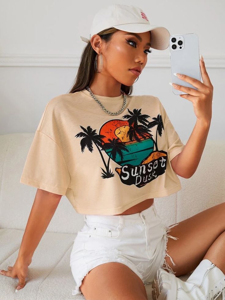 Summer Oversized Crop Top