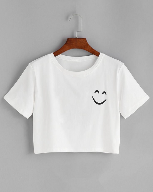 SMILE Oversized Crop Top