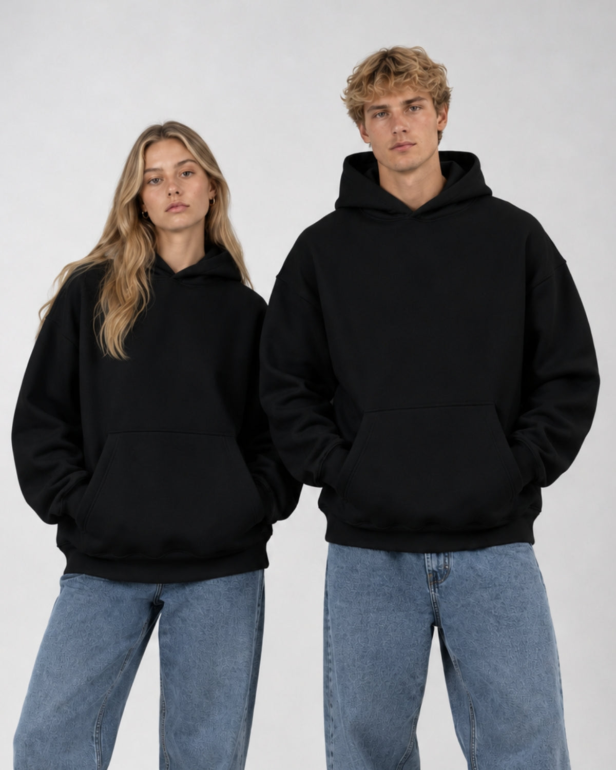 Basic Oversized Hoodie - BLACK
