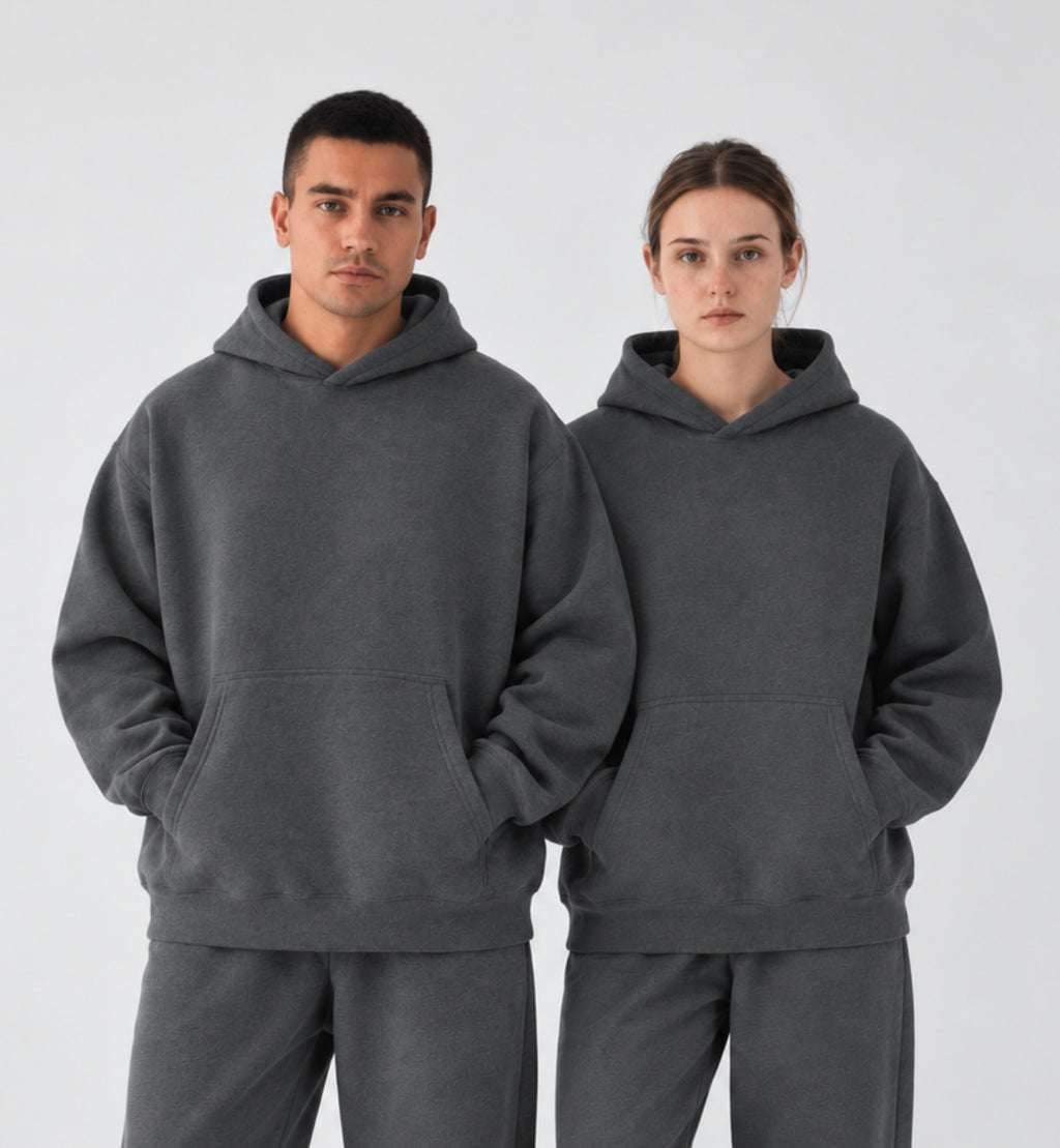 Basic Oversized Hoodie - DARK GRAY MWNS