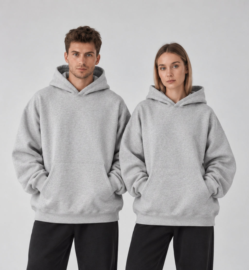 Basic Oversized Hoodie - GRAY MWNS